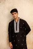 EMBROIDERED & SEQUIN KURTA WITH NECK