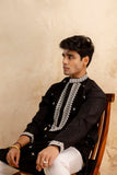 EMBROIDERED & SEQUIN KURTA WITH NECK