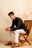 Embroidery Work Silk Kurta For Man
