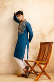 EMBROIDERED & SEQUIN KURTA WITH NEAK WORK