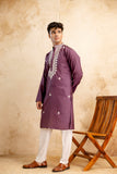 Embroidery Work Silk Kurta For Man