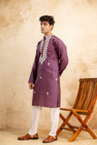 Embroidery Work Silk Kurta For Man
