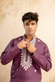 Embroidery Work Silk Kurta For Man