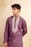 Embroidery Work Silk Kurta For Man