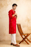 Embroidery Work Silk Kurta For Man