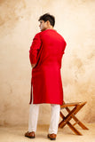 Embroidery Work Silk Kurta For Man