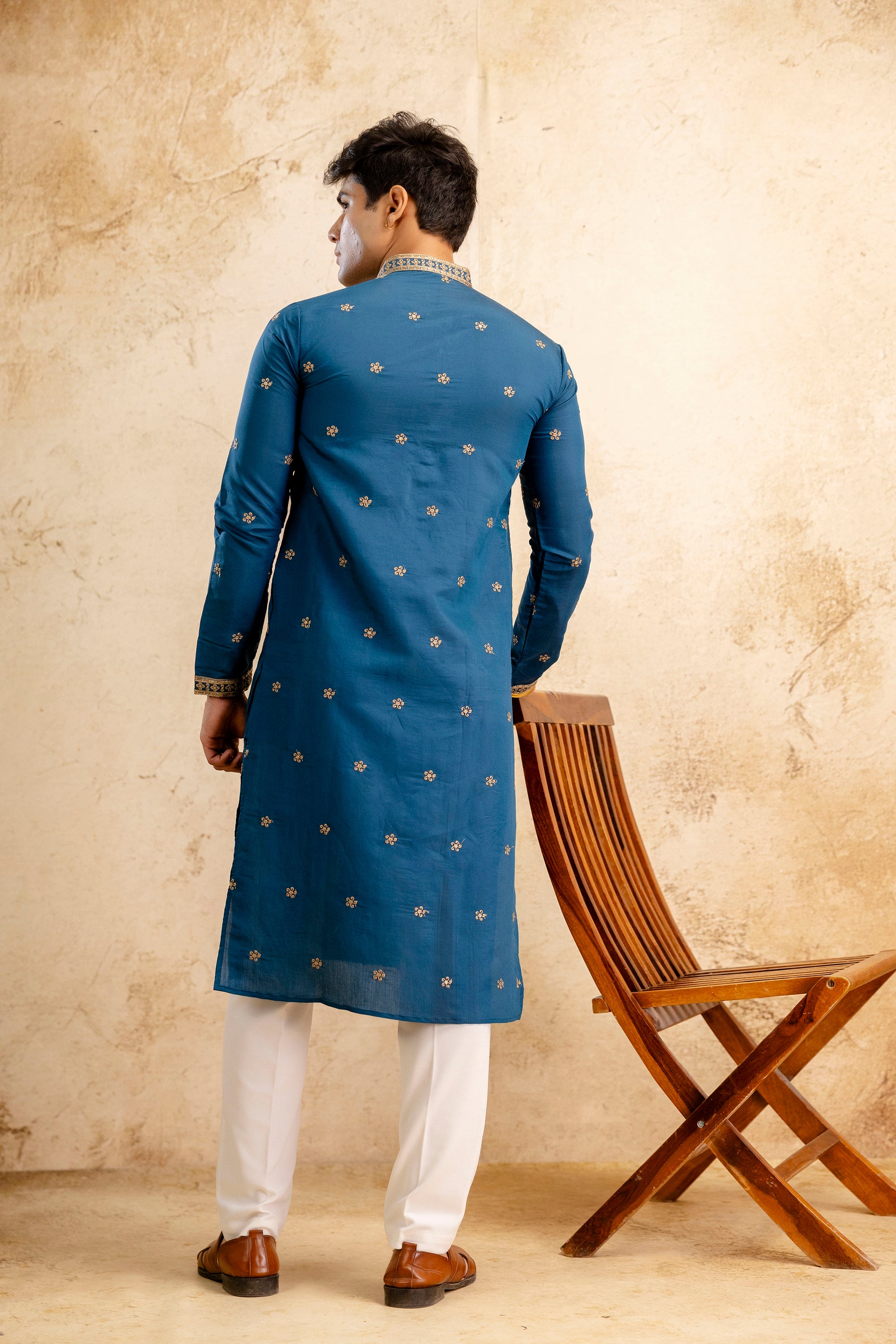 Embroidery Silk Kurta For Man