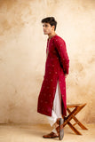 Embroidery Silk Kurta For Man
