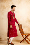 Embroidery Silk Kurta For Man