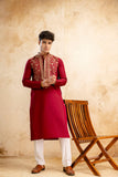 EMBROIDERED & SEQUIN KURTA  WITH NEAK WORK