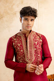 EMBROIDERED & SEQUIN KURTA  WITH NEAK WORK