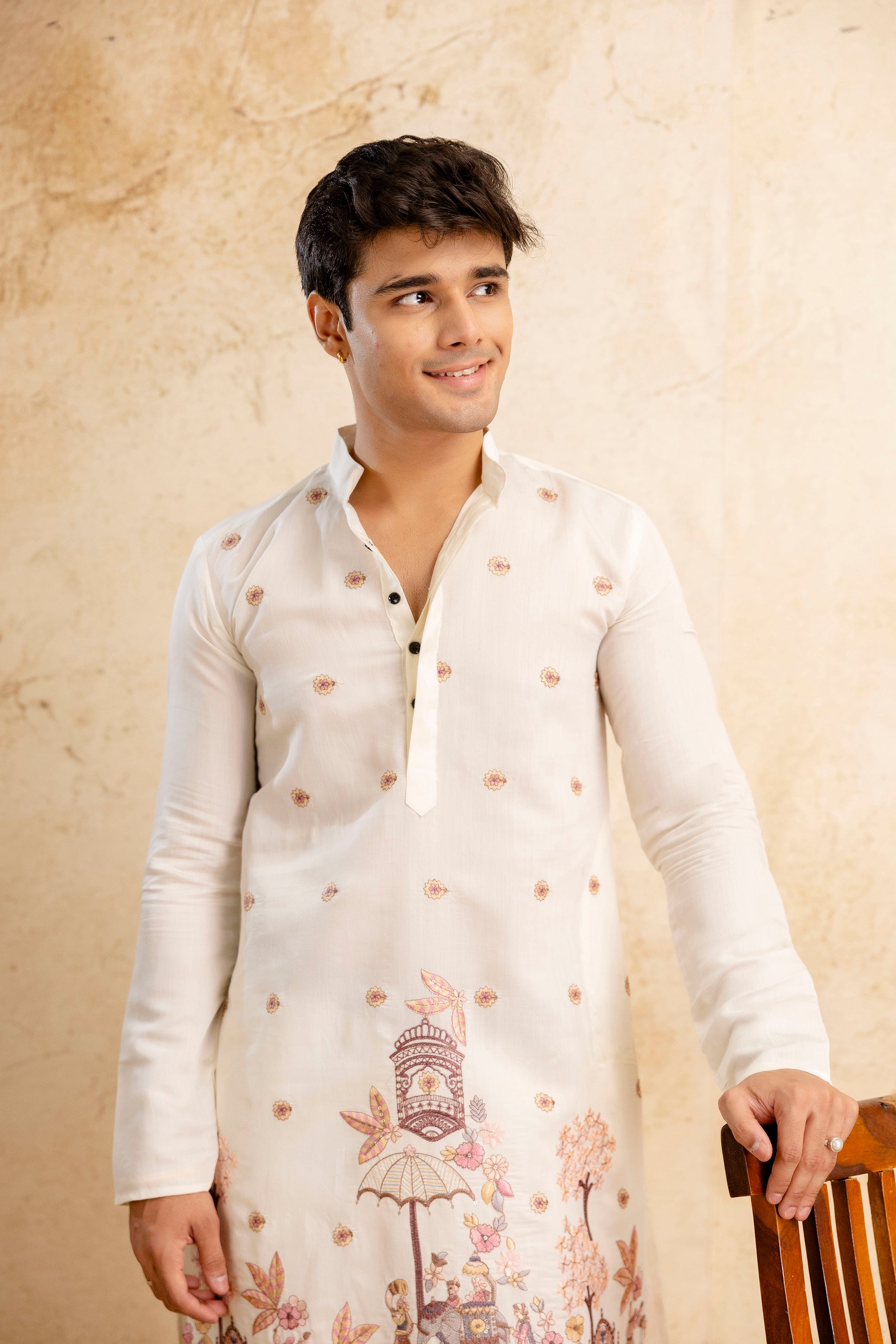 EMBROIDERED & SEQUIN KURTA
