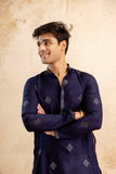 Embroidery Work Silk Kurta For Man