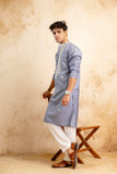 Embroidery Work Silk Kurta For Man