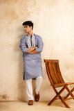 Embroidery Work Silk Kurta For Man