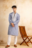 Embroidery Work Silk Kurta For Man