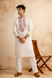 EMBROIDERED & SEQUIN KURTA WITH NECK
