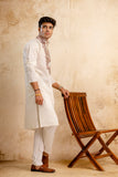 EMBROIDERED & SEQUIN KURTA WITH NECK