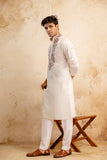 EMBROIDERED & SEQUIN KURTA WITH NECK