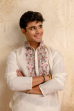 EMBROIDERED & SEQUIN KURTA WITH NECK