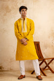 EMBROIDERED & SEQUIN KURTA WITH NECK