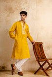 EMBROIDERED & SEQUIN KURTA WITH NECK