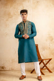 EMBROIDERED & SEQUIN KURTA WITH NEAK WORK