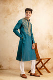 EMBROIDERED & SEQUIN KURTA WITH NEAK WORK