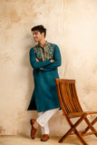EMBROIDERED & SEQUIN KURTA WITH NEAK WORK