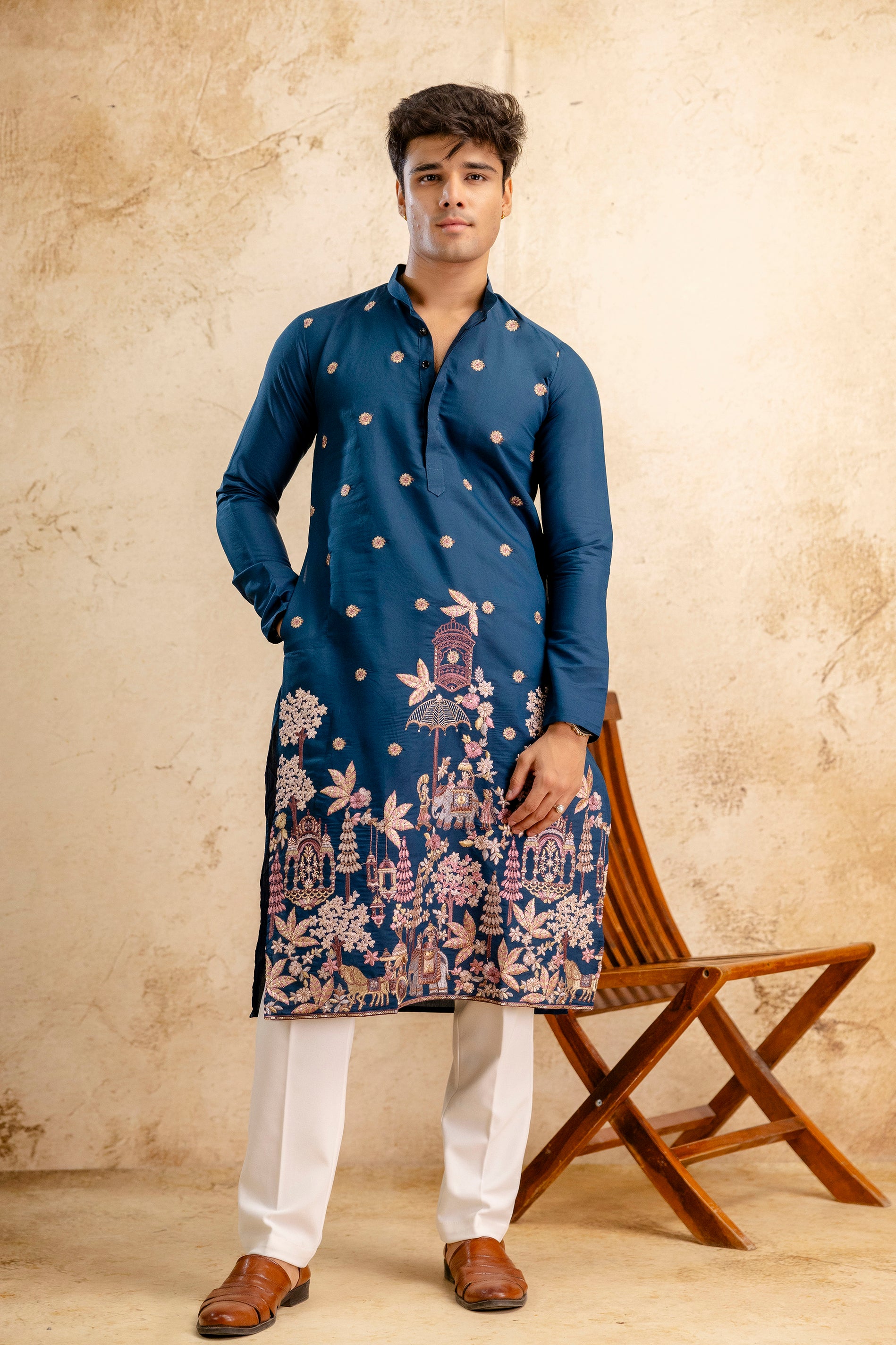 EMBROIDERED & SEQUIN KURTA