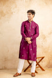 Embroidery Work Silk Kurta For Man