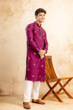 Embroidery Work Silk Kurta For Man