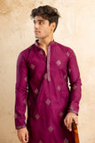 Embroidery Work Silk Kurta For Man