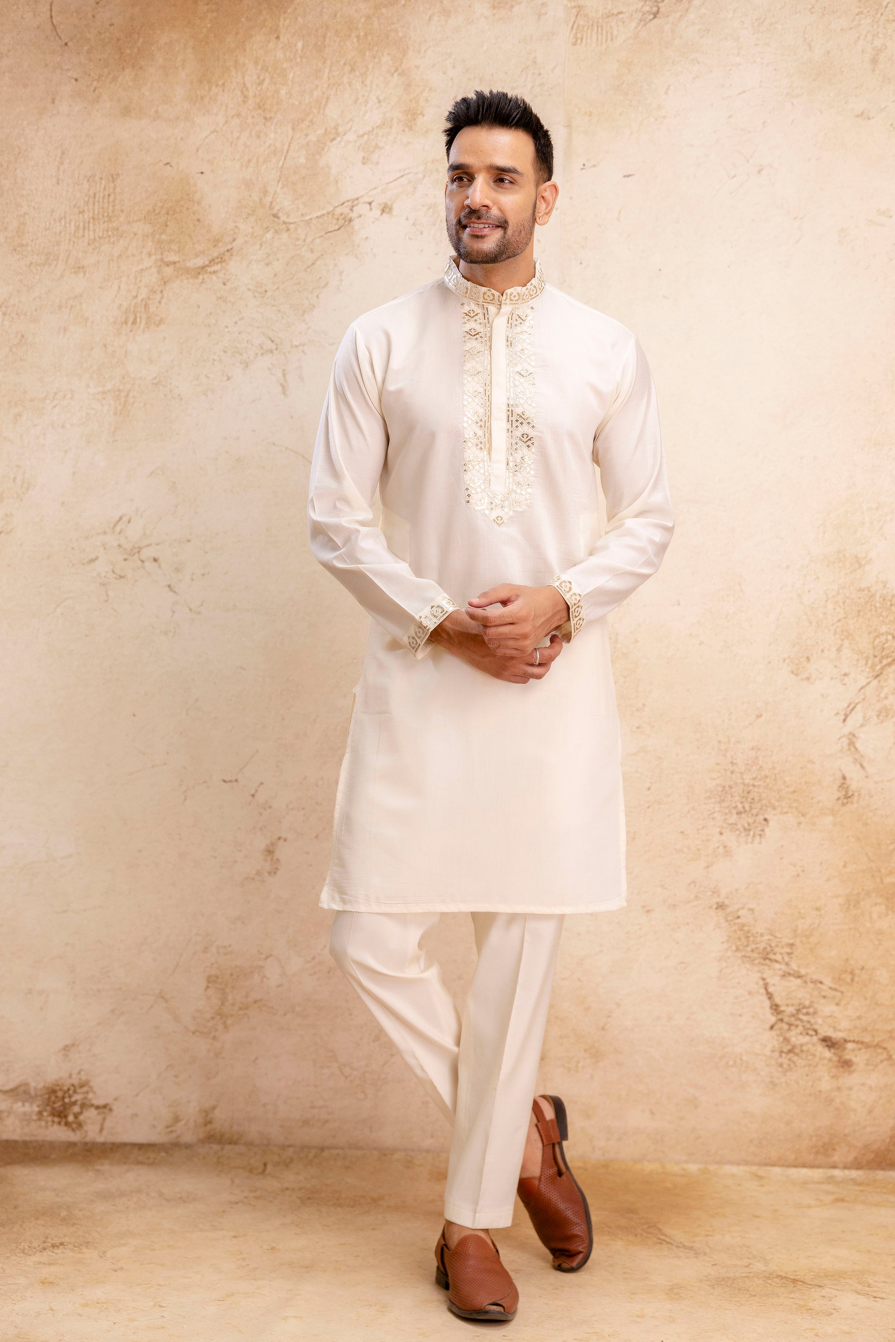EMBROIDERED & SEQUIN KURTA