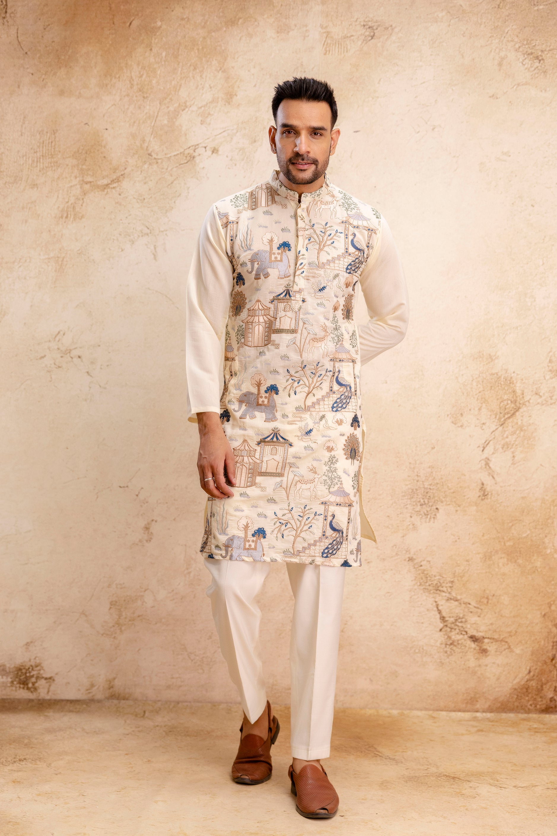 EMBROIDERED & SEQUIN KURTA