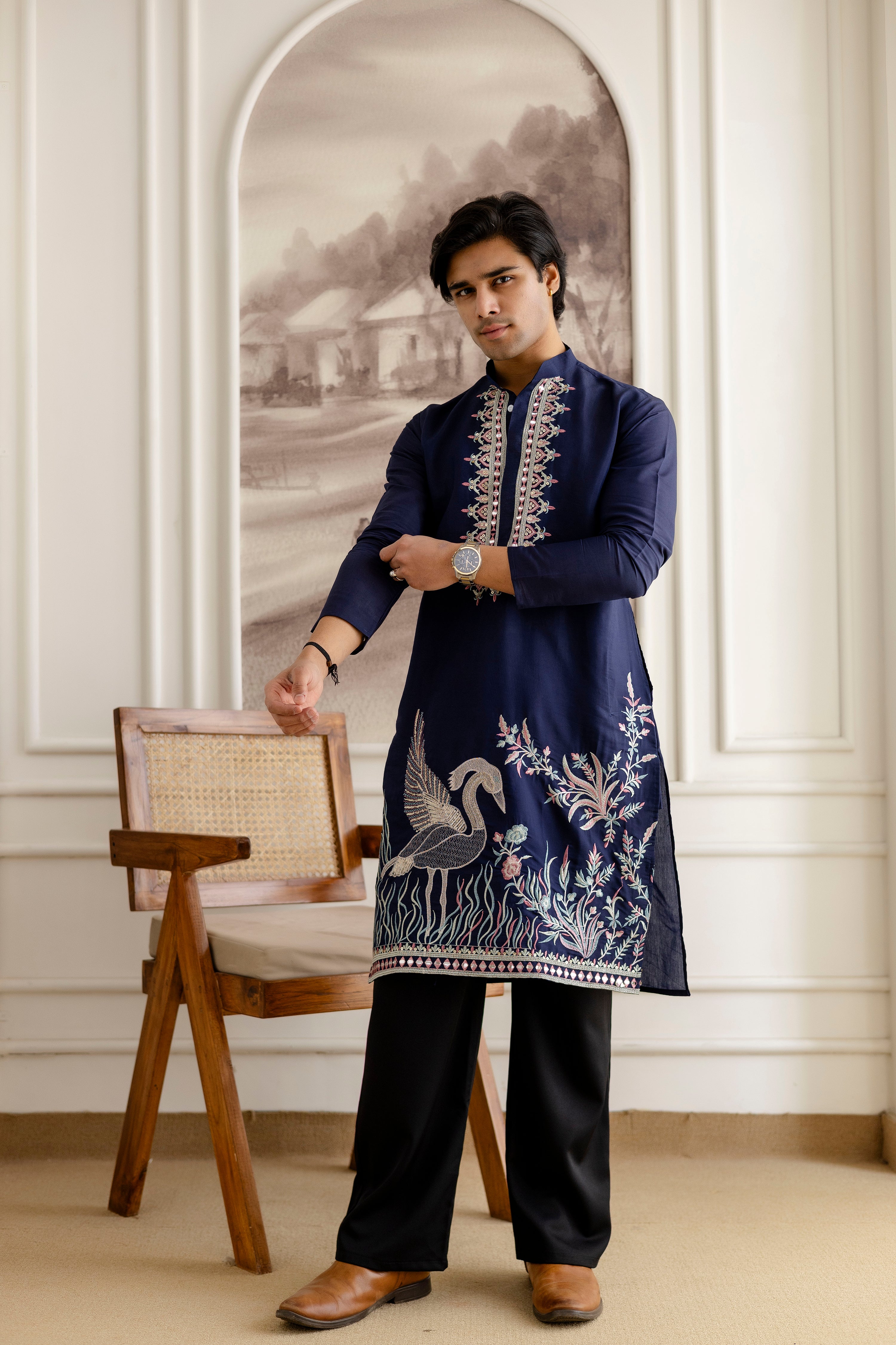 Designer Men’s Kurtas with Traditional Indian Craft
