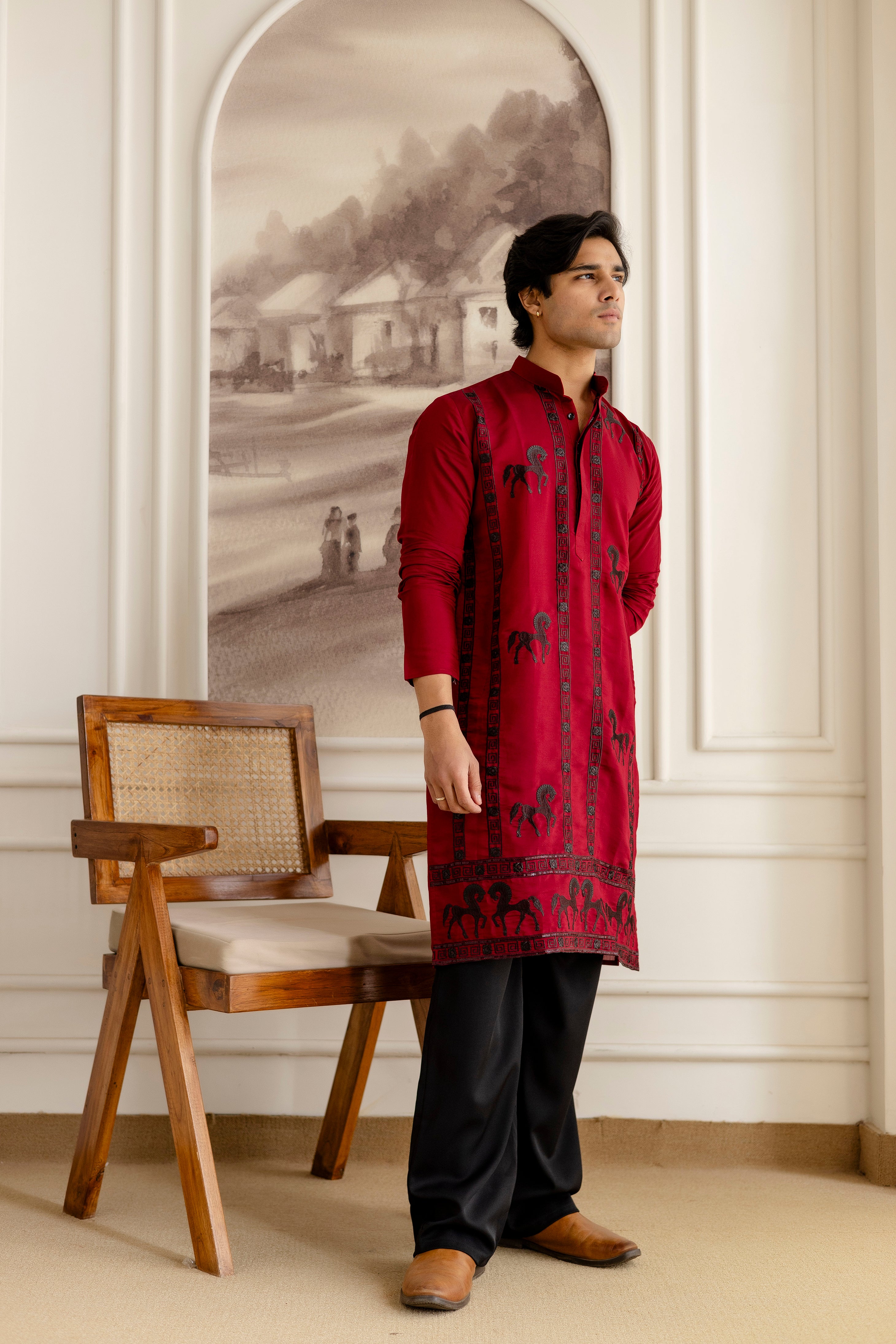 Designer Men’s Kurtas with Traditional Indian Craft