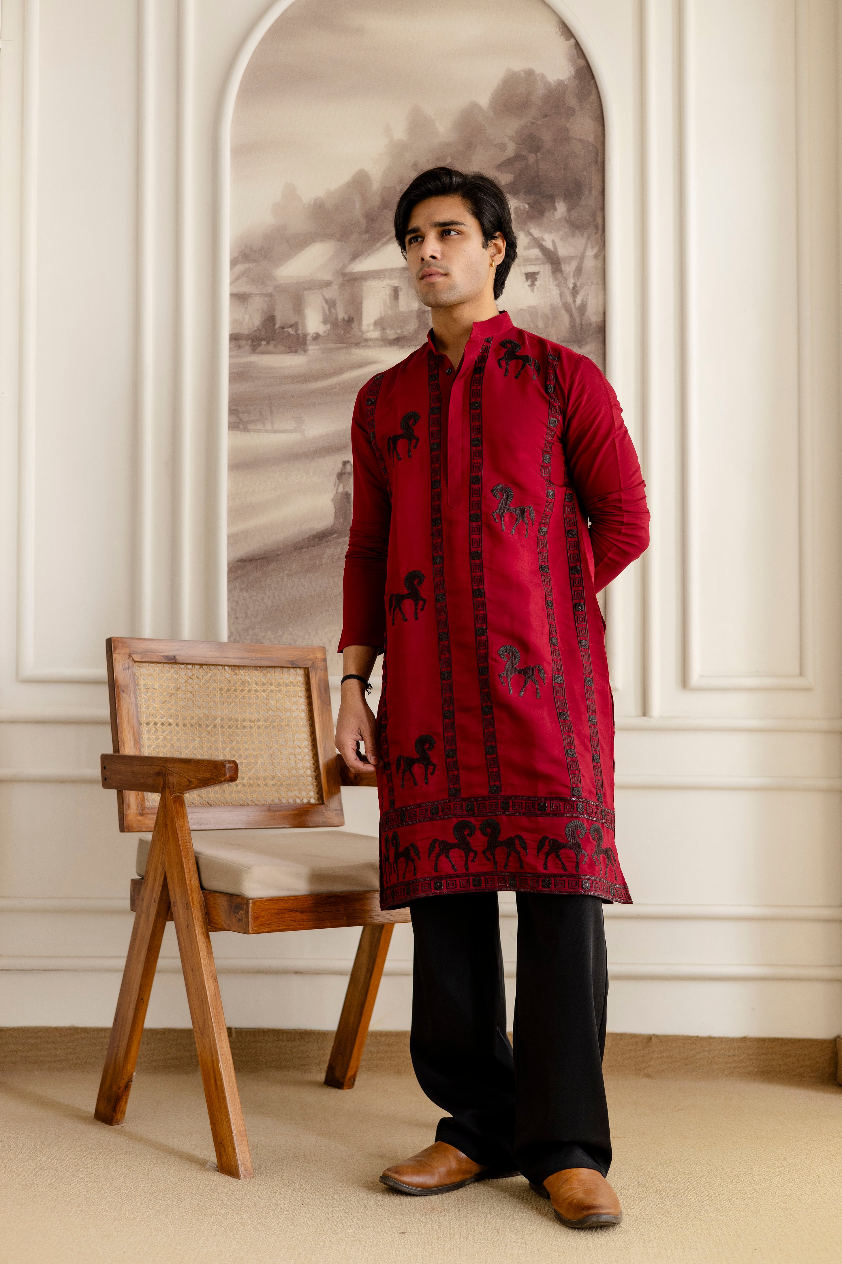 Designer Men’s Kurtas with Traditional Indian Craft