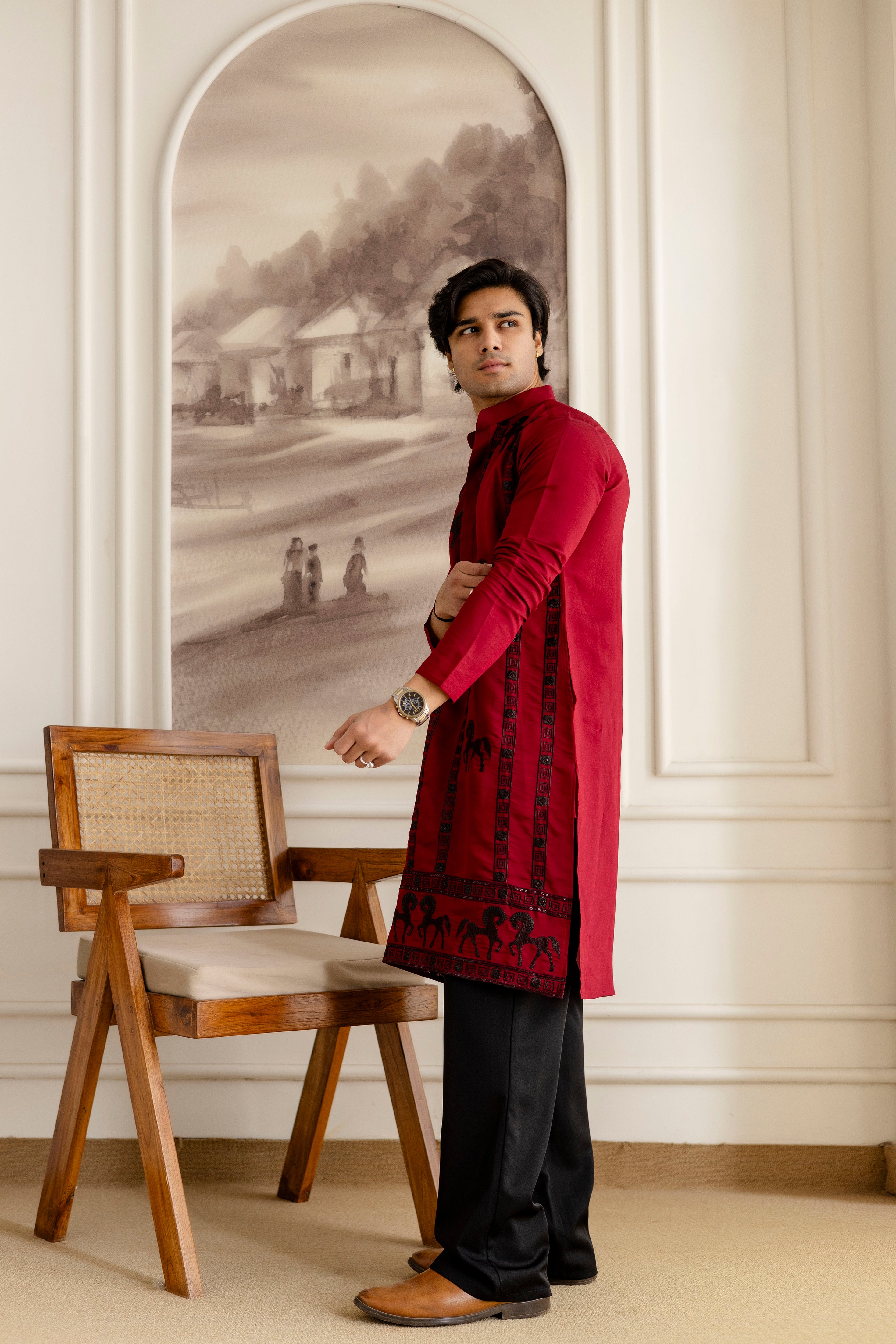 Designer Men’s Kurtas with Traditional Indian Craft