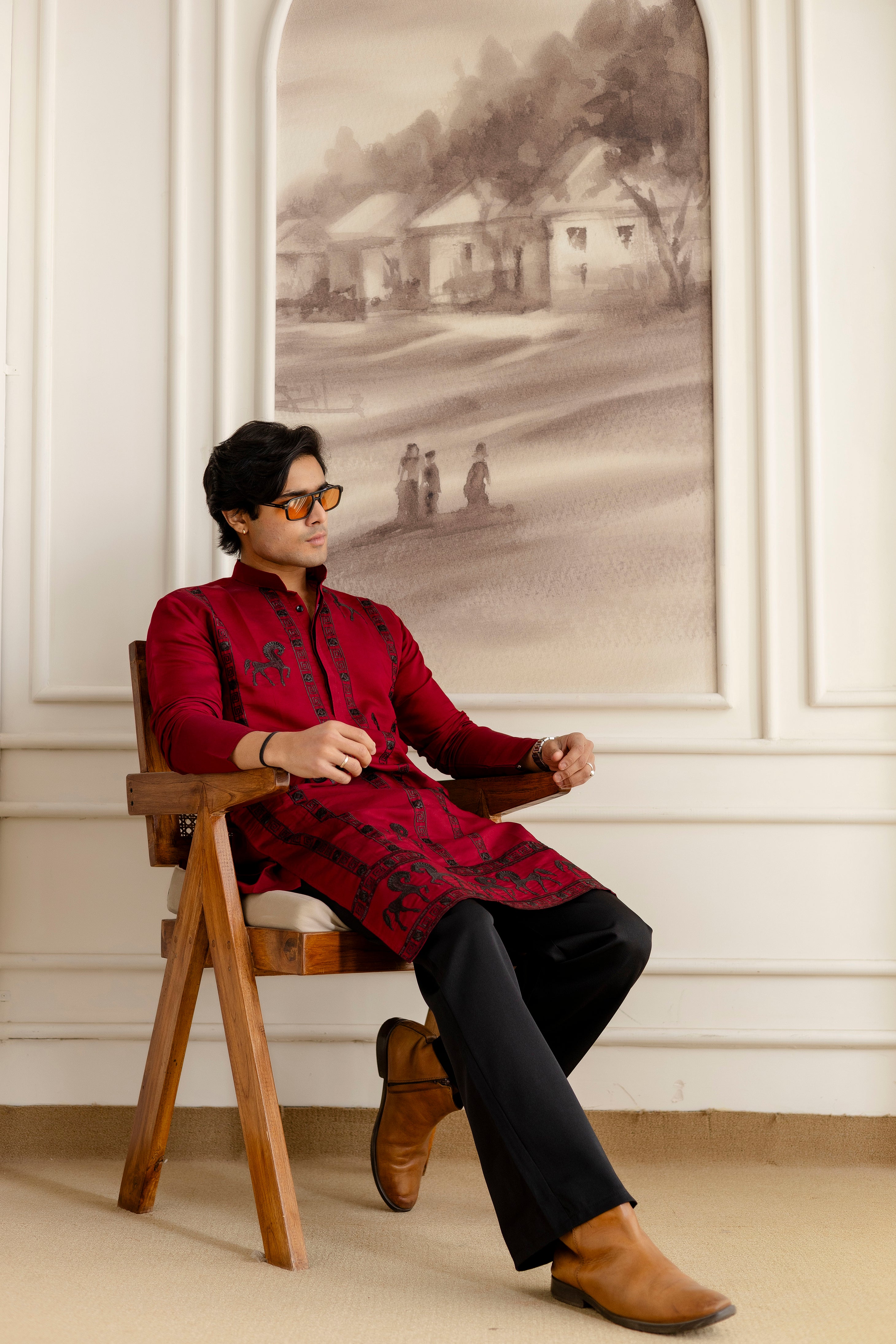 Designer Men’s Kurtas with Traditional Indian Craft