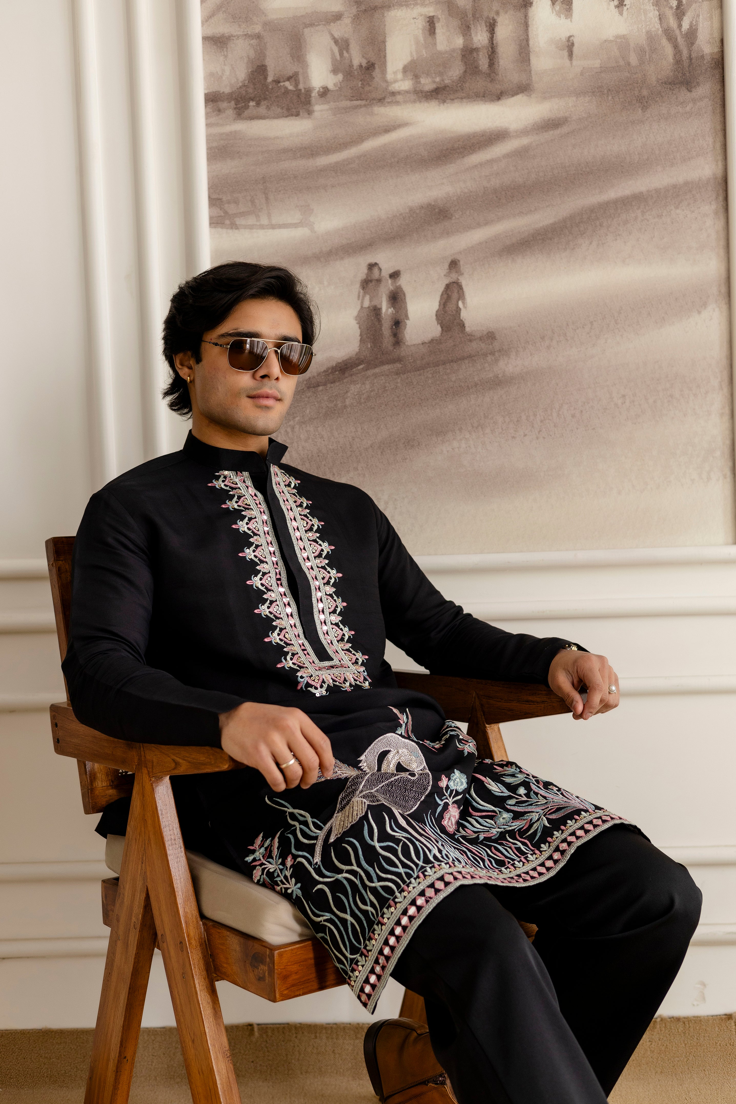 Designer Men’s Kurtas With Traditional Indian Craft