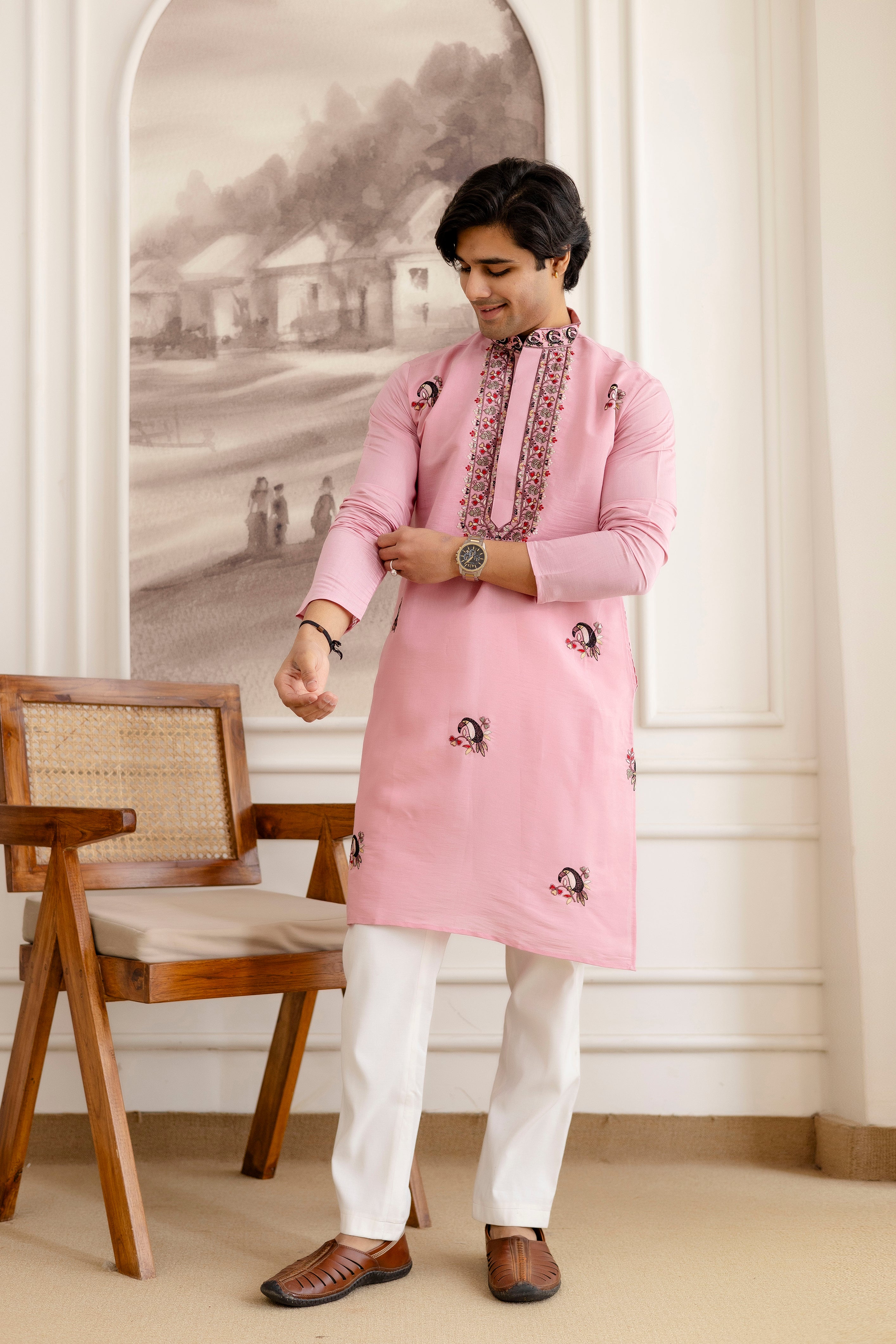 Designer Men’s Kurtas with Traditional Indian Craft
